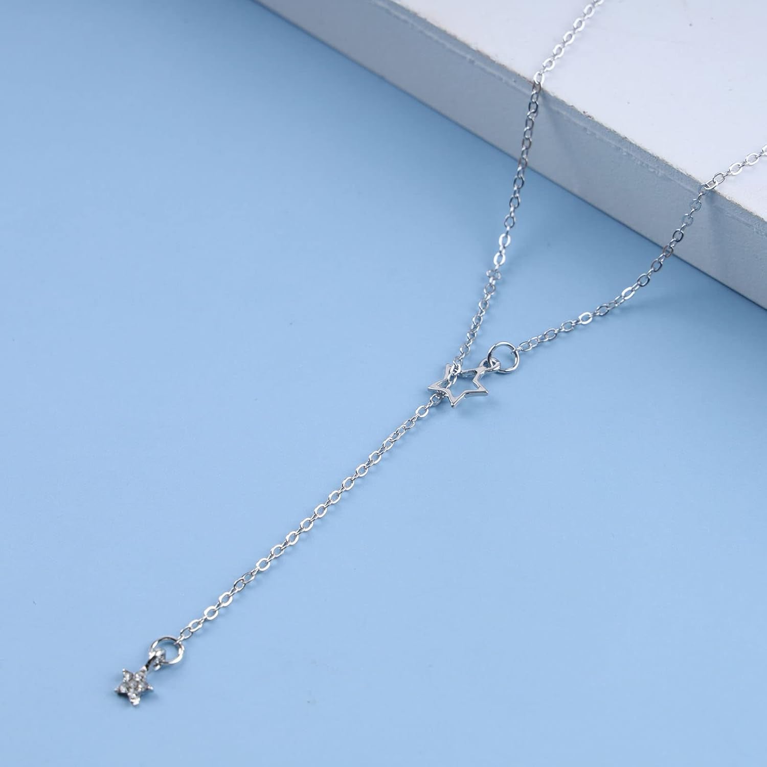 Boho Étoile De Cristal Y Collier Ras Du Cou Vintage Argent Tiny Étoile Pendentif Collier Hip-Hop Rempli Strass Étoile Tour De Cou Rock Déclaration Collier Charme Bijoux Pour Femmes Et Filles