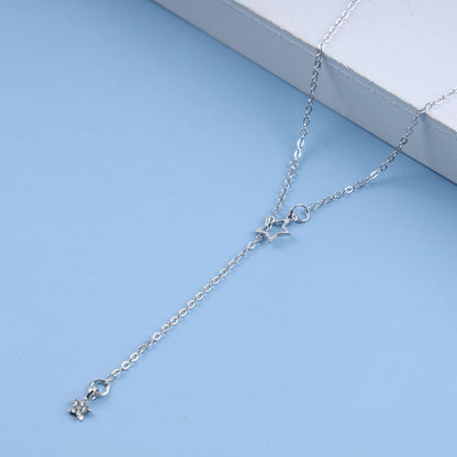 Boho Étoile De Cristal Y Collier Ras Du Cou Vintage Argent Tiny Étoile Pendentif Collier Hip-Hop Rempli Strass Étoile Tour De Cou Rock Déclaration Collier Charme Bijoux Pour Femmes Et Filles