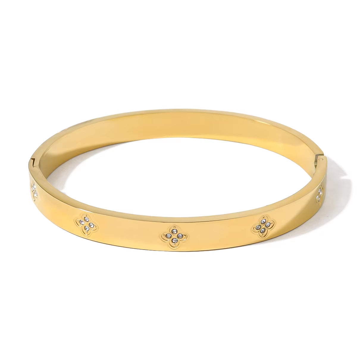 2 Pcs Triangle Star Zirconia Bracelet with Clover Bracelet, Suitable for Daily Wear, Valentine'S Day Gift, Mother'S Day Gift