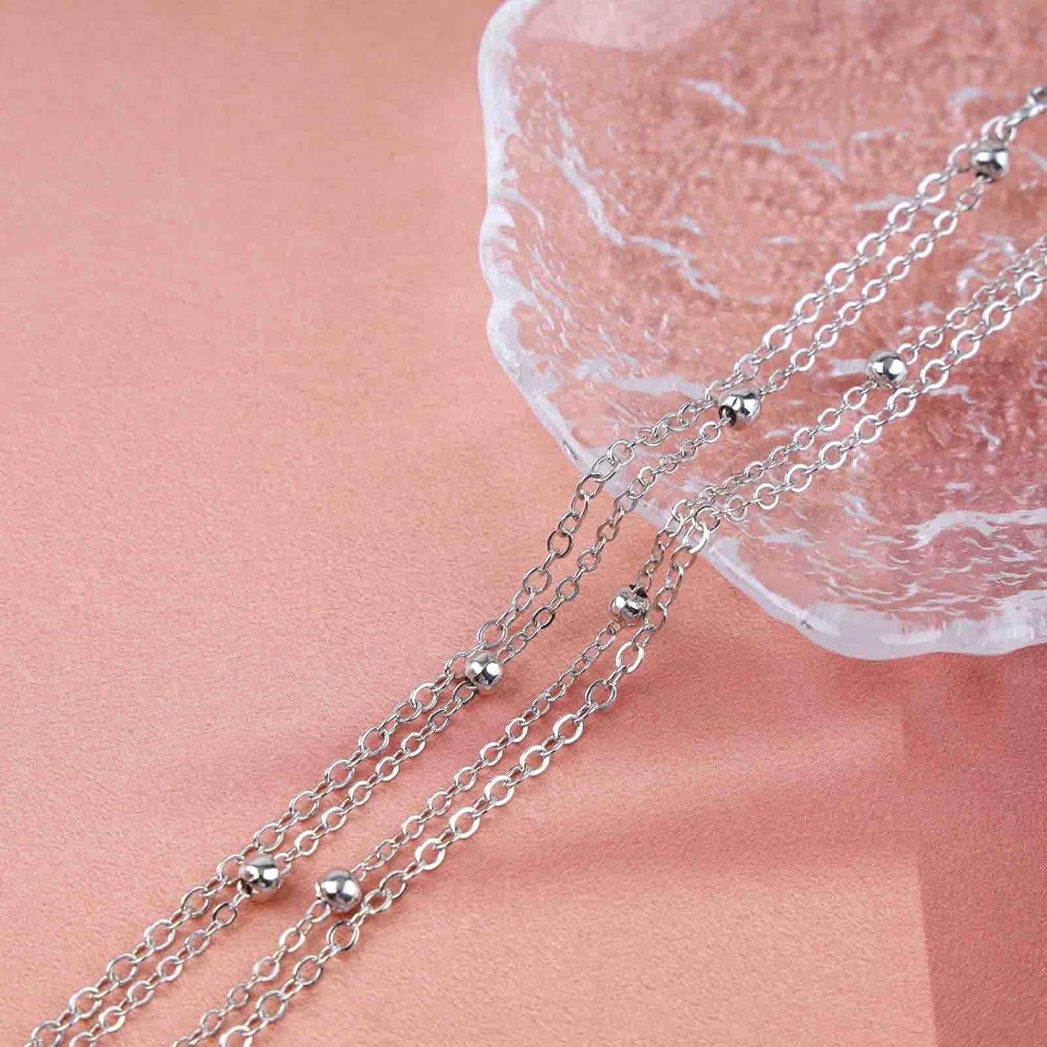 Boho Collier Tour De Cou Cercle Superposé Argent Minuscules Perles Collier Tour De Cou Disque Creux Pendentif Collier Cerceau Superposé Collier Charme Collier Déclaration Bijoux Pour Femmes