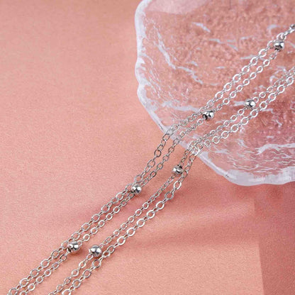 Boho Collier Tour De Cou Cercle Superposé Argent Minuscules Perles Collier Tour De Cou Disque Creux Pendentif Collier Cerceau Superposé Collier Charme Collier Déclaration Bijoux Pour Femmes