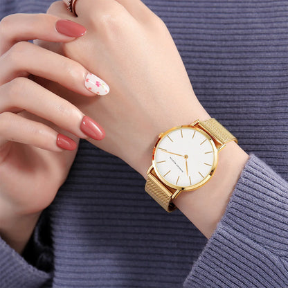 Brand Quality Stainless Steel Japan Quartz Movement Waterproof Women 36Mm Full Rose Gold Ladies Dropshipping Watch