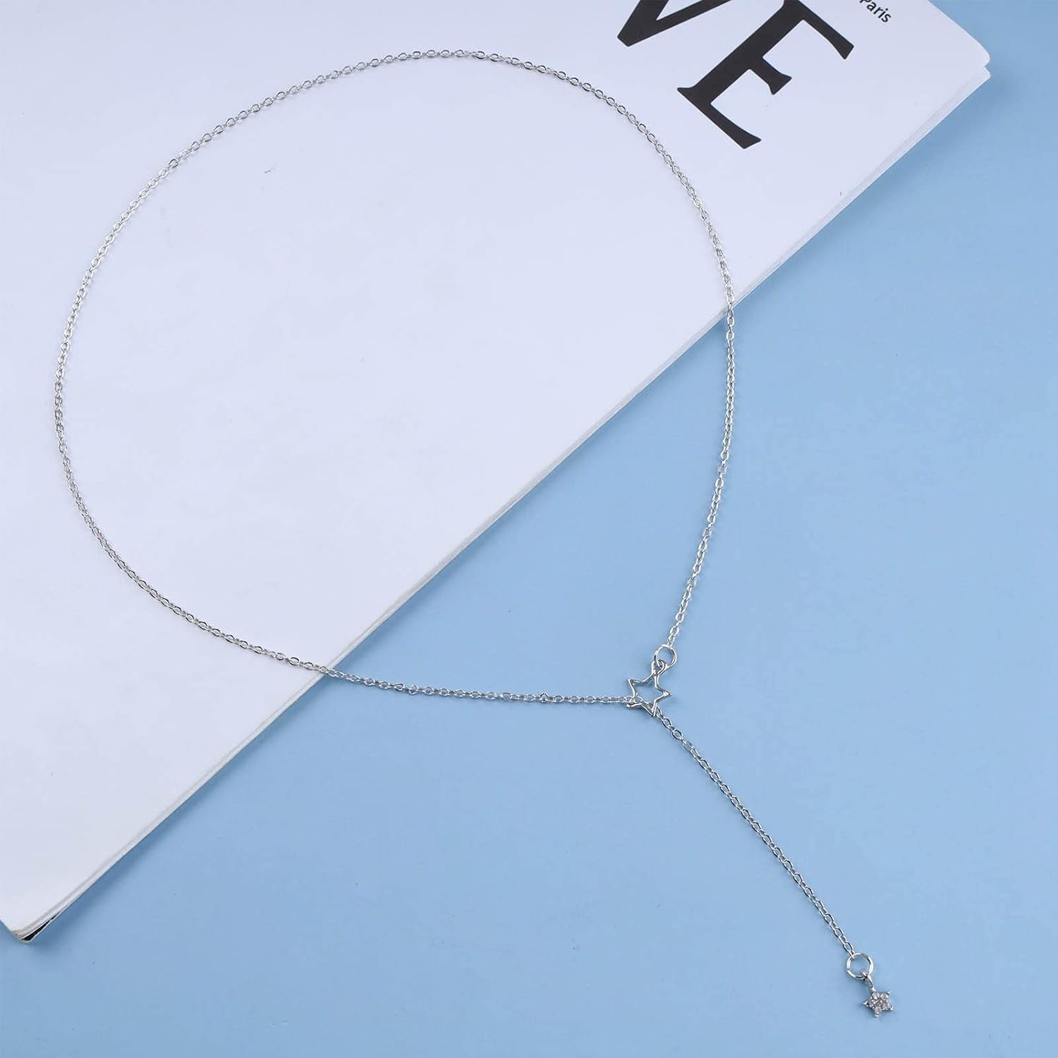 Boho Étoile De Cristal Y Collier Ras Du Cou Vintage Argent Tiny Étoile Pendentif Collier Hip-Hop Rempli Strass Étoile Tour De Cou Rock Déclaration Collier Charme Bijoux Pour Femmes Et Filles