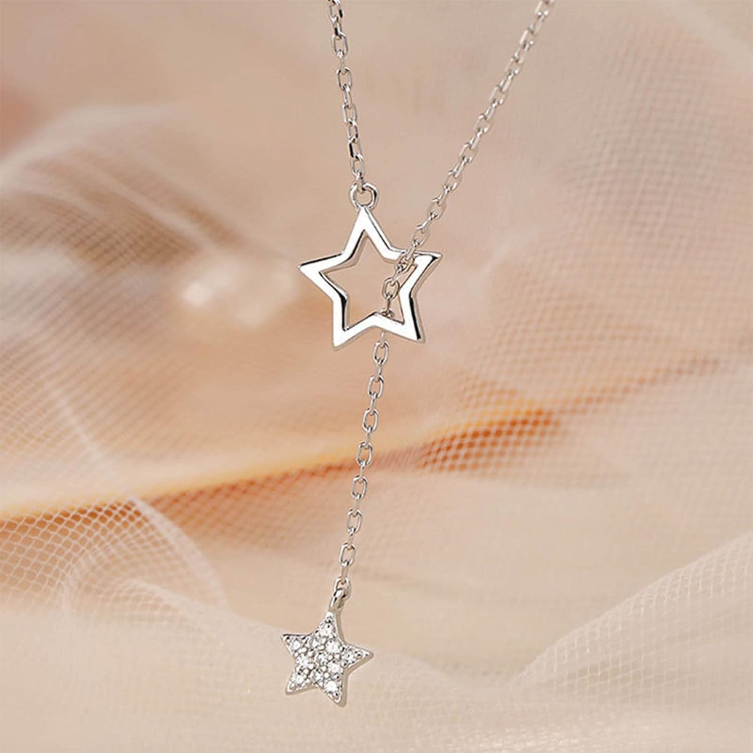 Boho Étoile De Cristal Y Collier Ras Du Cou Vintage Argent Tiny Étoile Pendentif Collier Hip-Hop Rempli Strass Étoile Tour De Cou Rock Déclaration Collier Charme Bijoux Pour Femmes Et Filles